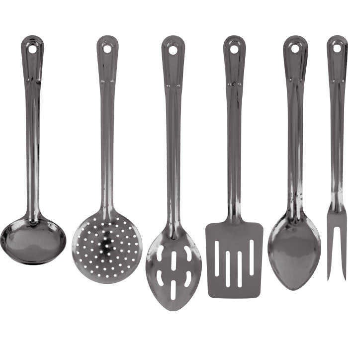 Trademark Commerce 80-1701 Happy Campert - 6 Pc Stainless Utensil Set