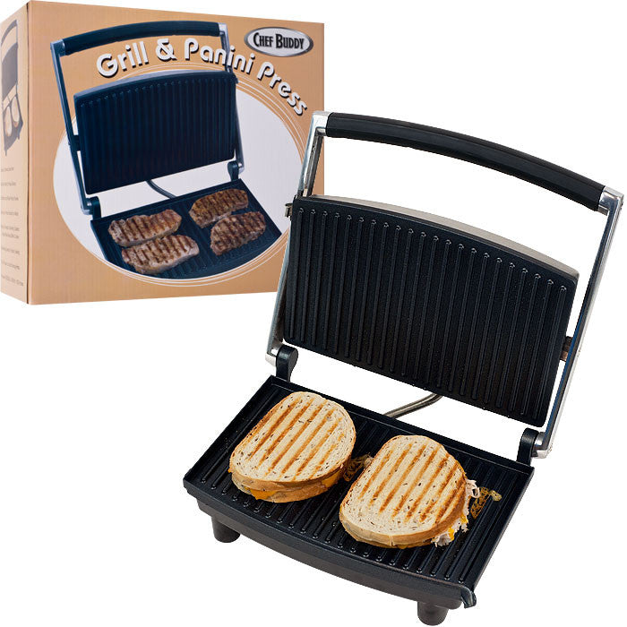 Chef Buddy 80-1840 Chef Buddy Grill And Panini Press - Non-stick