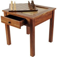 80-411 Wood 3 In 1 Chess Backgammon Table By Trademark Games
