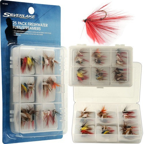 80-4606 Silverlake Freshwater Flies/streamers - 25 Pack