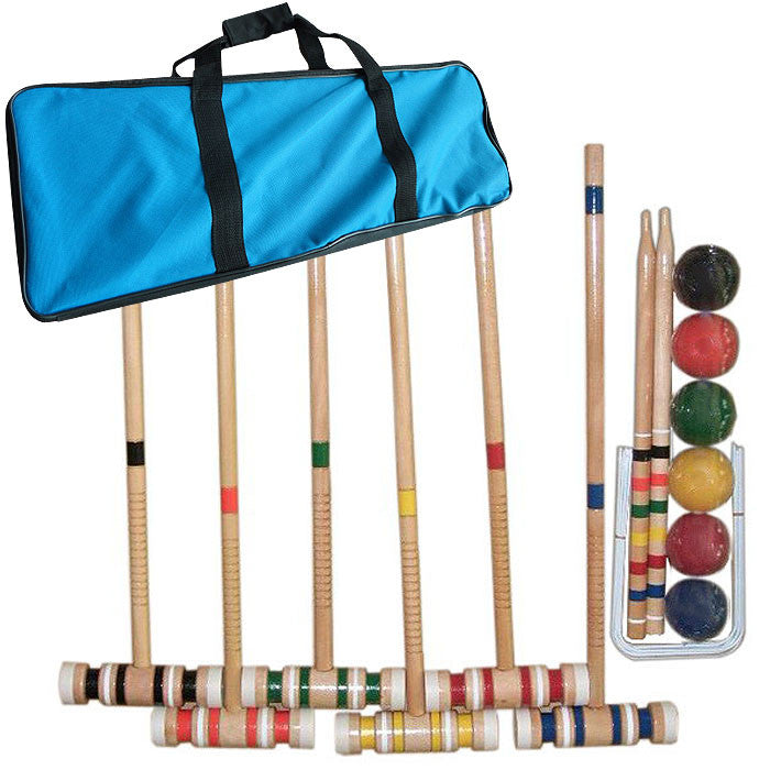 Trademark Commerce 80-66d22 Complete Croquet Set With Carrying Case By Trademark Games