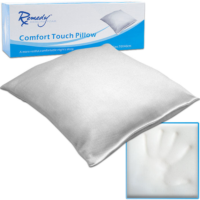Trademark Commerce 80-85051 Remedy Memory Foam Comfort Touch Pillow