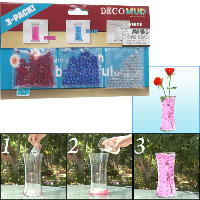 80-gm5362 Deco Mud - 3 Pk.-pink, Blue, White - Plant Food & Decoration