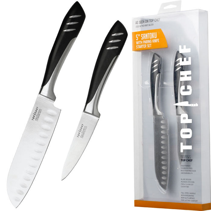 Trademark Commerce 80-tc02 Top Chef Santoku & Paring Knife Set - 2 Pieces