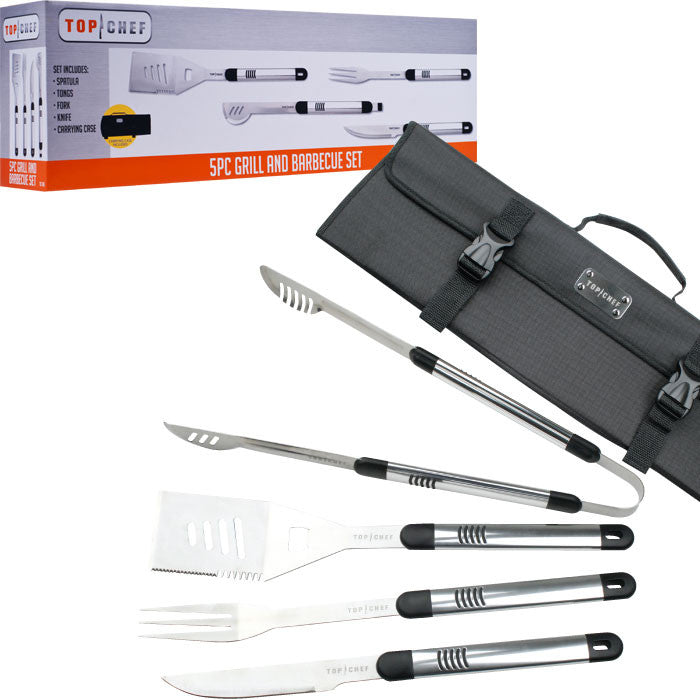 Top Chef 80-tc06 Top Chef Stainless Steel Bbq Set - 5 Pieces