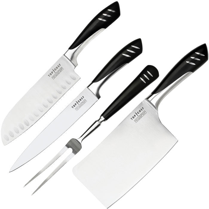 Top Chef 80-tc1-set Top Chef Satoku Knife, Chopper Cleaver & Steel Carving Set