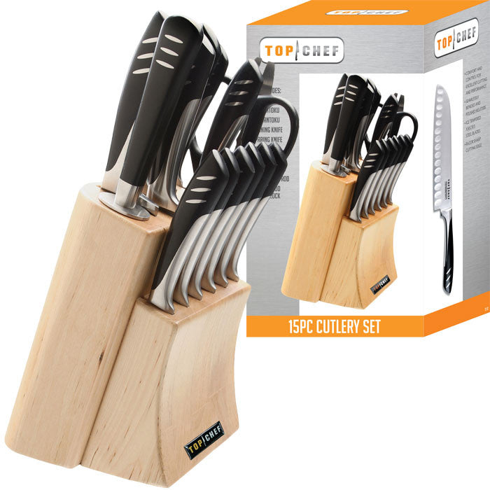 Top Chef 80-tc12 Top Chef Stainless Steel Knife Set - 15 Pieces