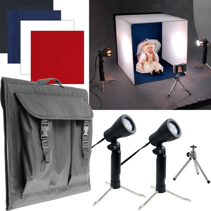 Trademark Commerce 82-55614 Deluxe Table Top Photo Studio - Photo Light Box