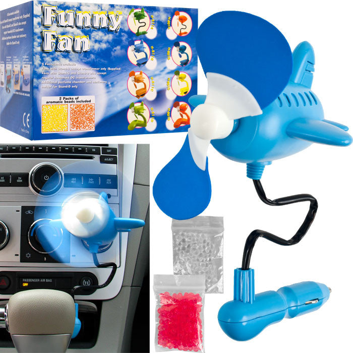 Trademark Commerce 82-h811a 12 Volt Auto Air Freshening Scent Fan - Airplane Shaped