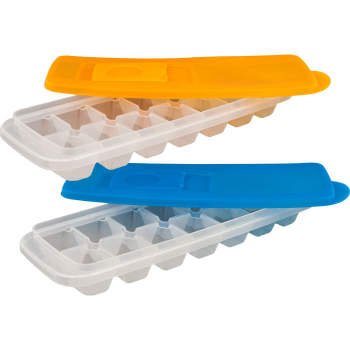 Chef Buddy 82-y3434 Set Of 2 Ice Cube Trays With Lids By Chef Buddy