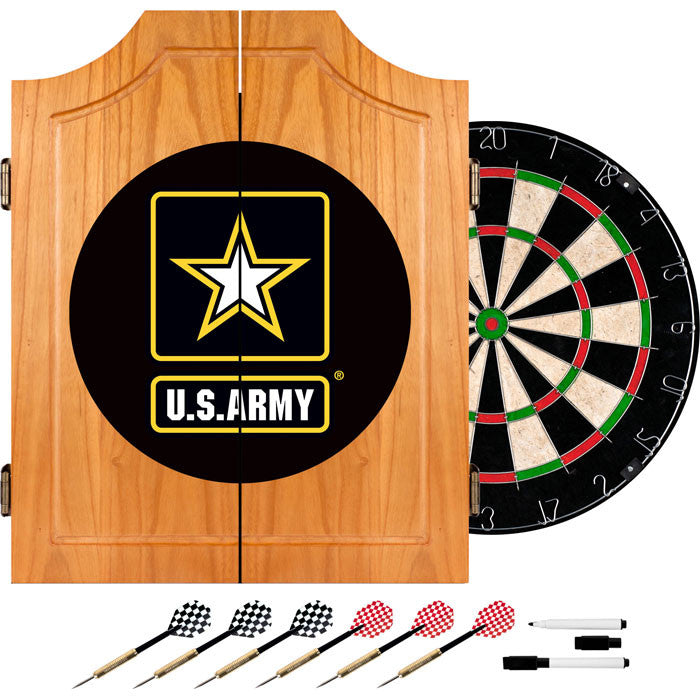 Army7000 U.s. Army Wood Dart Cabinet Set