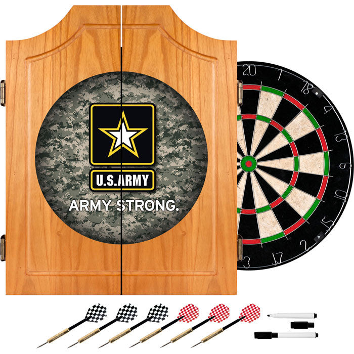 Army7000-camo U.s. Army Digital Camo Wood Dart Cabinet Set
