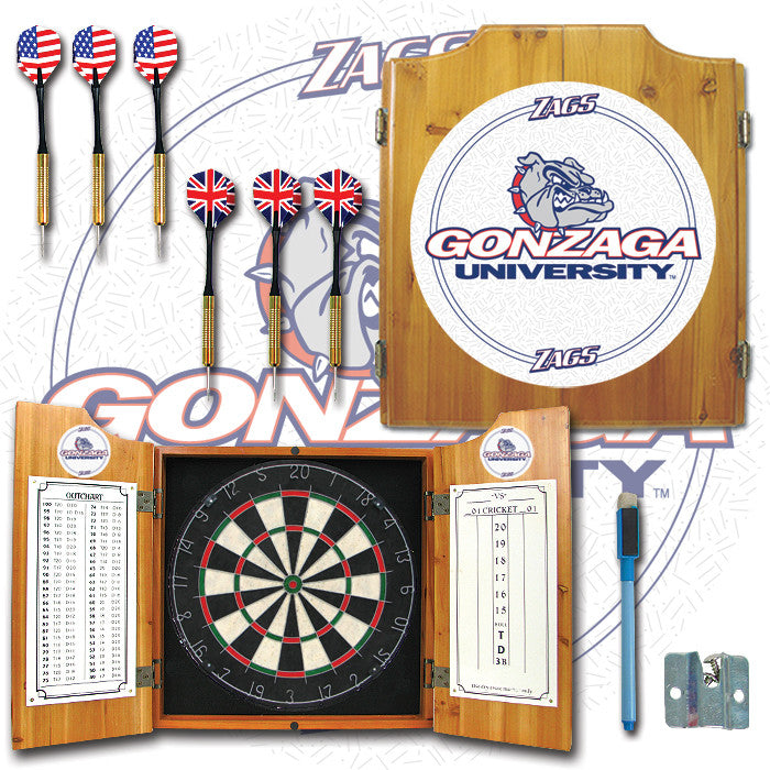Trademark Commerce Clc7000-gu Gonzaga University Dart Cabinet - !ncludes Darts And Board