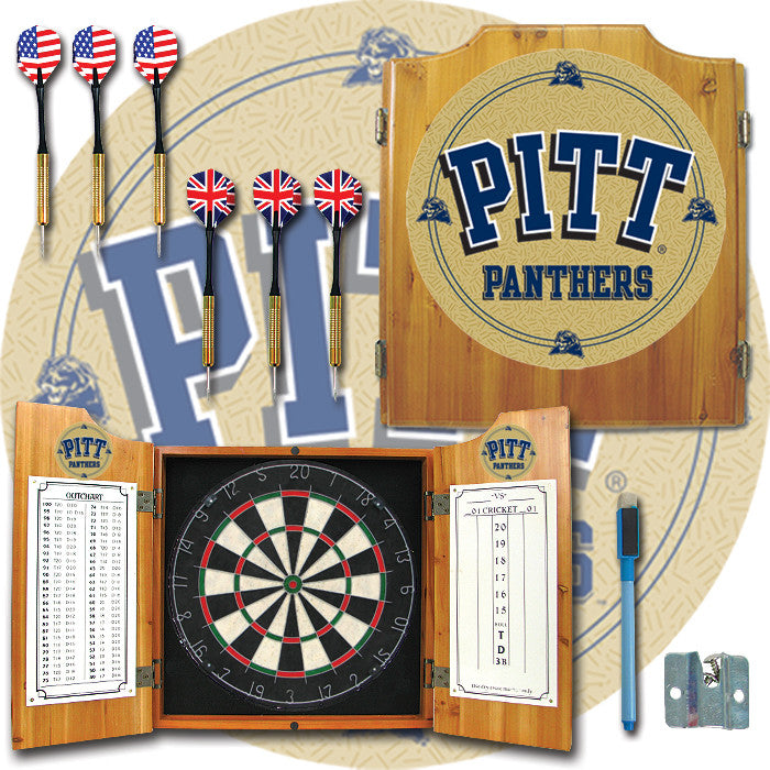 Trademark Commerce Clc7000-pitt University Of Pittsburgh Dart Cabinet With Darts And Board