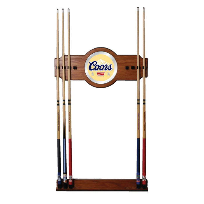 Trademark Commerce Co6000 Coors Banquet Original 2 Piece Wood And Mirror Wall Cue Rack