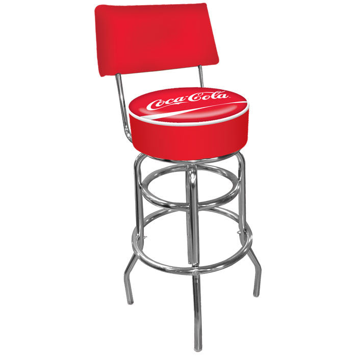 Trademark Commerce Coke-1100-dr Coca Cola Pub Stool With Back