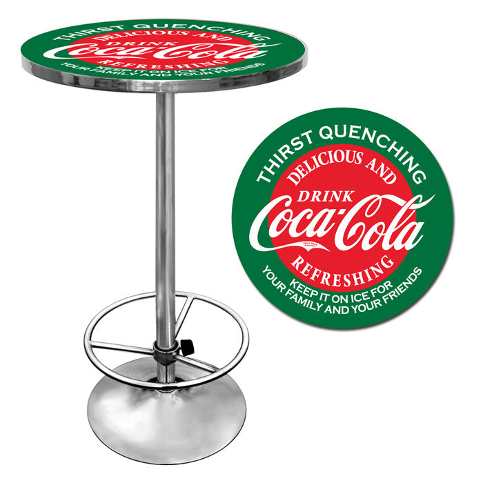 Trademark Commerce Coke-2000-v15 Red & Green Coca Cola Pub Table
