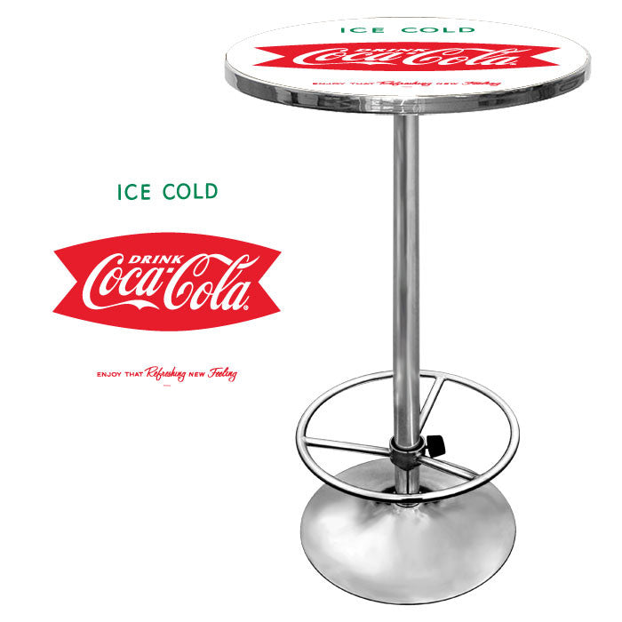 Trademark Commerce Coke-2000-v8-s Vintage Coca-cola Coke Pub Table - Ice Cold Design