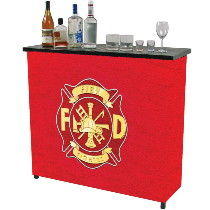 Trademark Commerce Ff8000 Fire Fighter Metal 2 Shelf Portable Bar W/ Carrying Case