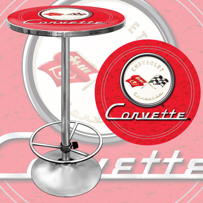 Trademark Commerce Gm2000r-c1-cor Corvette C1 Pub Table - Red