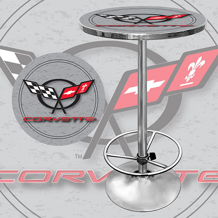 Trademark Commerce Gm2000s-c5-cor Corvette C5 Pub Table - Silver