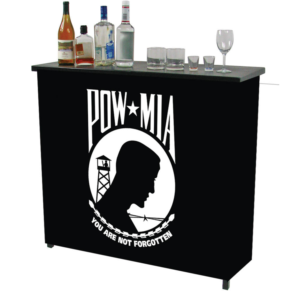 Trademark Commerce Pow8000 Pow Metal 2 Shelf Portable Bar Table W/ Carrying Case