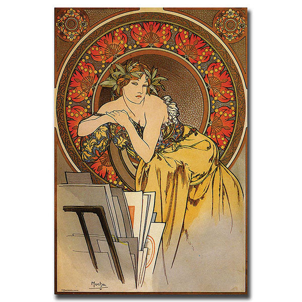 Mucha By Alphonse Mucha-gallery Wrapped 18x24 Canvas Art