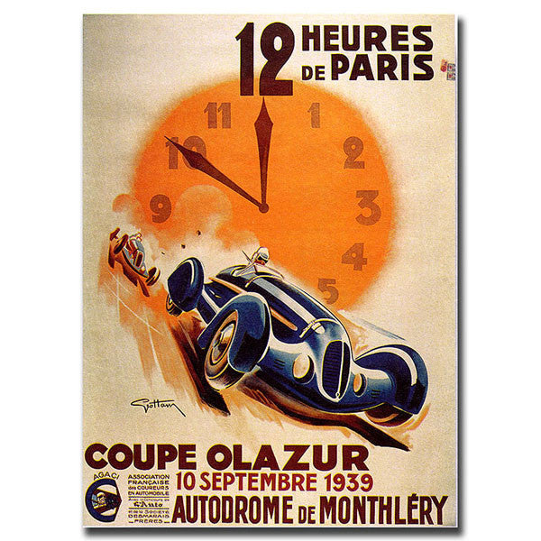12 Heur De Paris By George Ham-24x32 Ready To Hang Canvas!