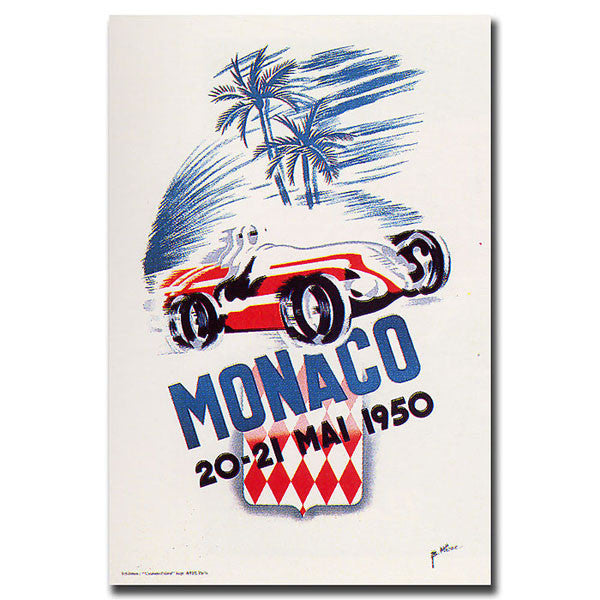 Monaco 1950 By George Ham-gallery Wrapped 18x24 Canvas Art
