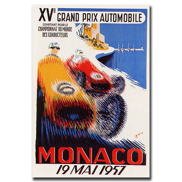 Monaco 1957 By George Ham-gallery Wrapped 18x24 Canvas Art