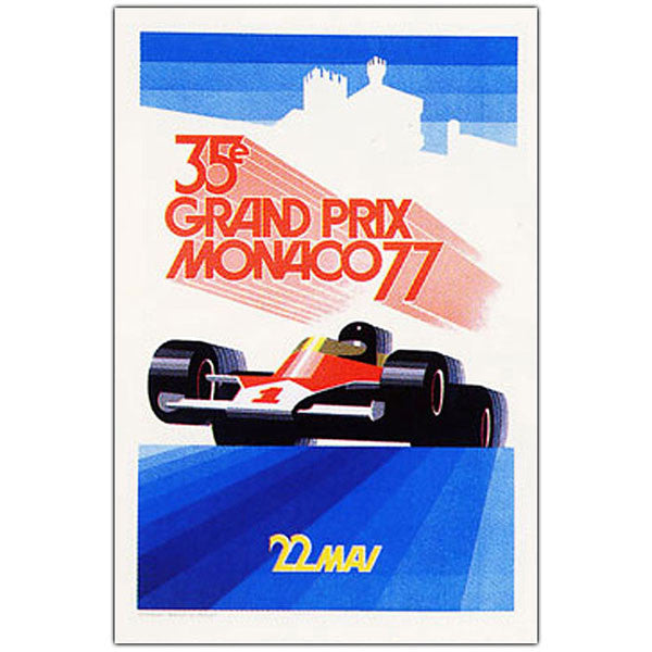Monaco 1977 By George Ham-18x24 Canvas Art