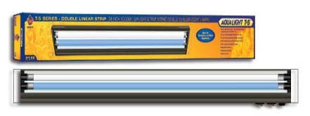 Coralife Aqualight Dual Linear Strip T5 Aquarium Lighting Fixture, 2x14 Watt, 24 Inch (58020)