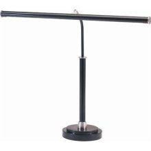 House Of Troy Pled100-527 Led Piano Lamp Black With Satin Nickel Accents