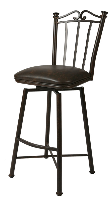 Tscshops Exclusive! Tsc Furniture 30" Barstool In Autumn Rust Upholstered In Florentine Coffee