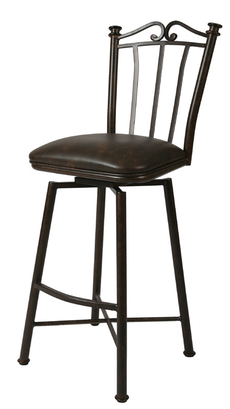 Tscshops Exclusive! Tsc Furniture 26" Barstool In Autumn Rust Upholstered In Florentine Coffee