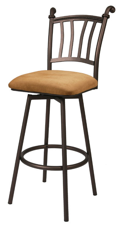 Tscshops Exclusive! Tsc Furniture 26" Barstool In Classic Bronze Upholstered In Topanga Brown