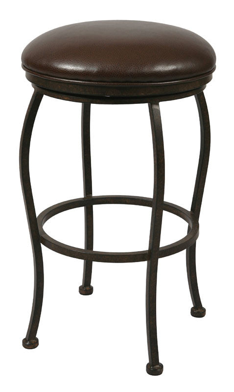 Tscshops Exclusive! Tsc Furniture 30" Backless Barstool In Autumn Rust Upholstered In Ford Brown