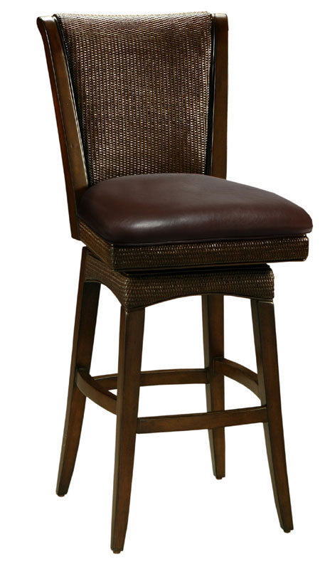 Tscshops Exclusive! Tsc Furniture 30" Barstool In Russet Cordovan Upholstered In Stallion Brown