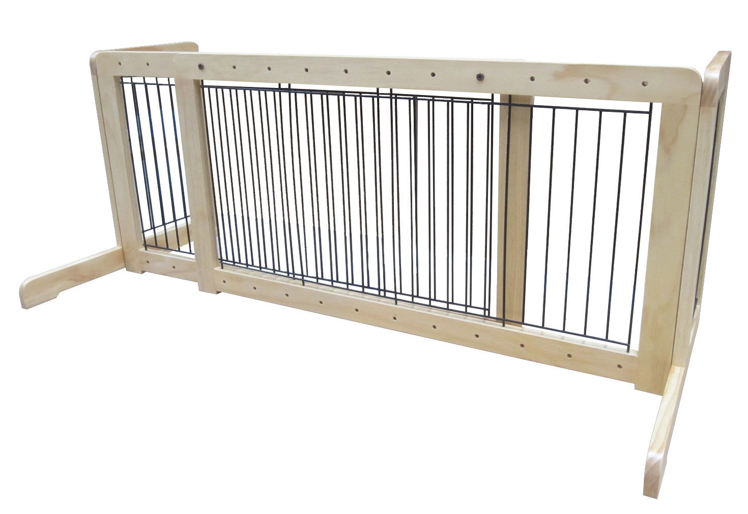 Free Standing Step Over Gate - 39.8"-72" - Natural