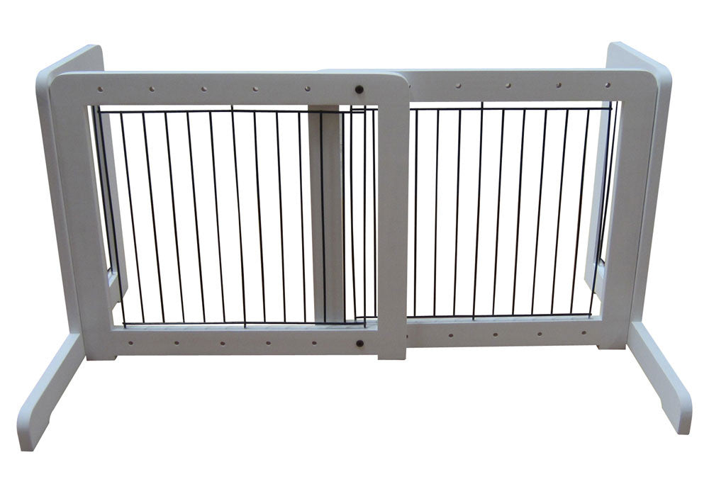 Free Standing Pet Gate - 23.6"-39.4"l X 20.1"h X 21.6"d - White (mk81721-wh)