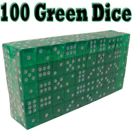 Brybelly Acc-0012 100 Green Dice - 19 Mm