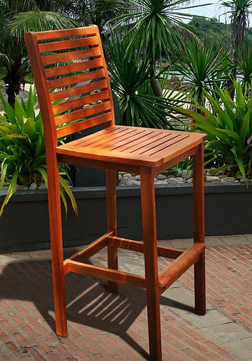 Vifah V495 Outdoor Wood Bar Chair