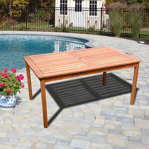 Vifah V98 Outdoor Wood Balthazar Rectangular Table