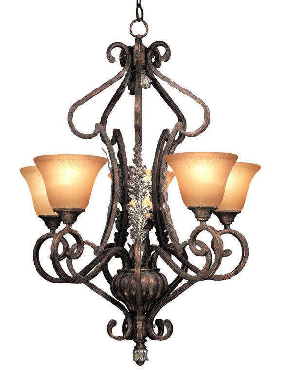 Woodbridge Lighting Hawthorne 5-light Aged Bark Foyer Light