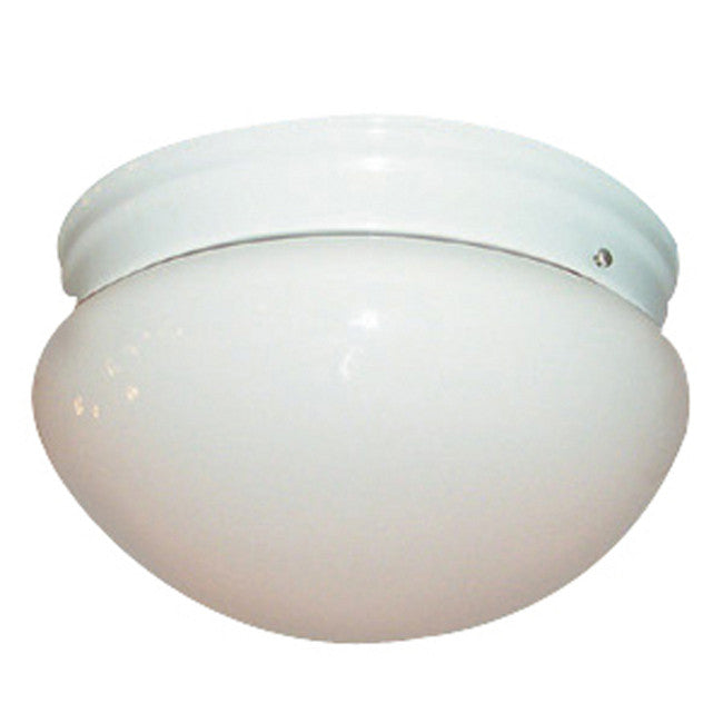 Woodbridge Lighting Basic 2-light White Mushroom Glass Flush Mount