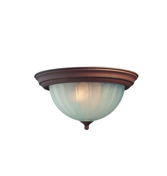 Woodbridge Lighting Basic 1-light Antique Bronze Flush Mount