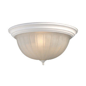 Woodbridge Lighting Basic 2-light Melon Glass White Flush Mount