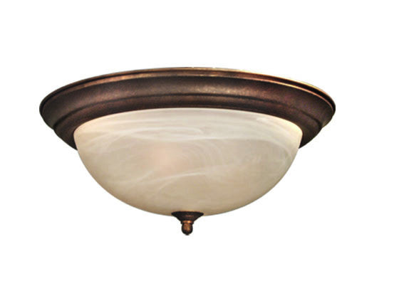 Woodbridge Lighting Anson 2-light Marbled Bronze Flush Mount