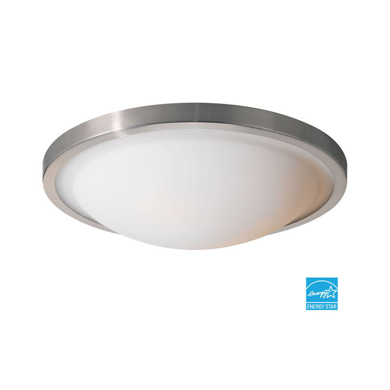 Woodbridge Lighting Energy Saving 2-light Satin Nickel Flush Mount