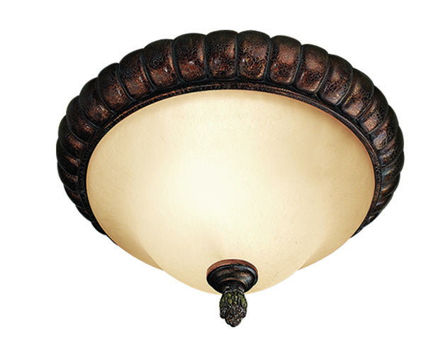 Woodbridge Lighting Hawthorne 2-light Aged Bark Flush Mount